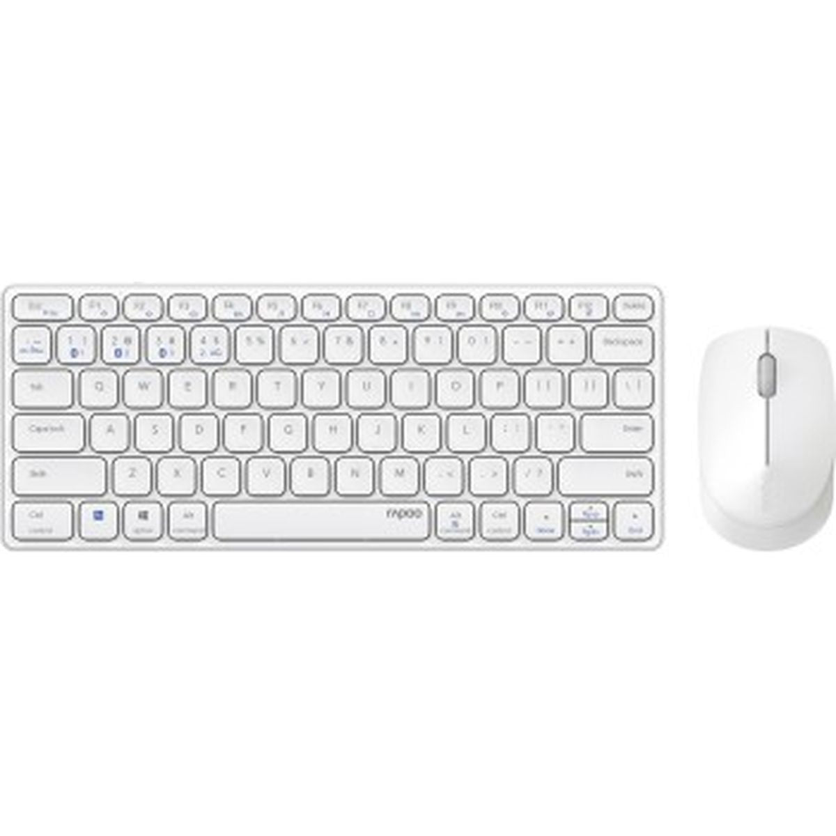 Rapoo 9600m Wirel Multimode Blade Combo Set QWERTY Us White