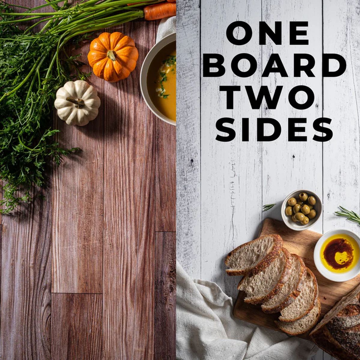 V-Flat World Whitewash/Hickory Planks - XL