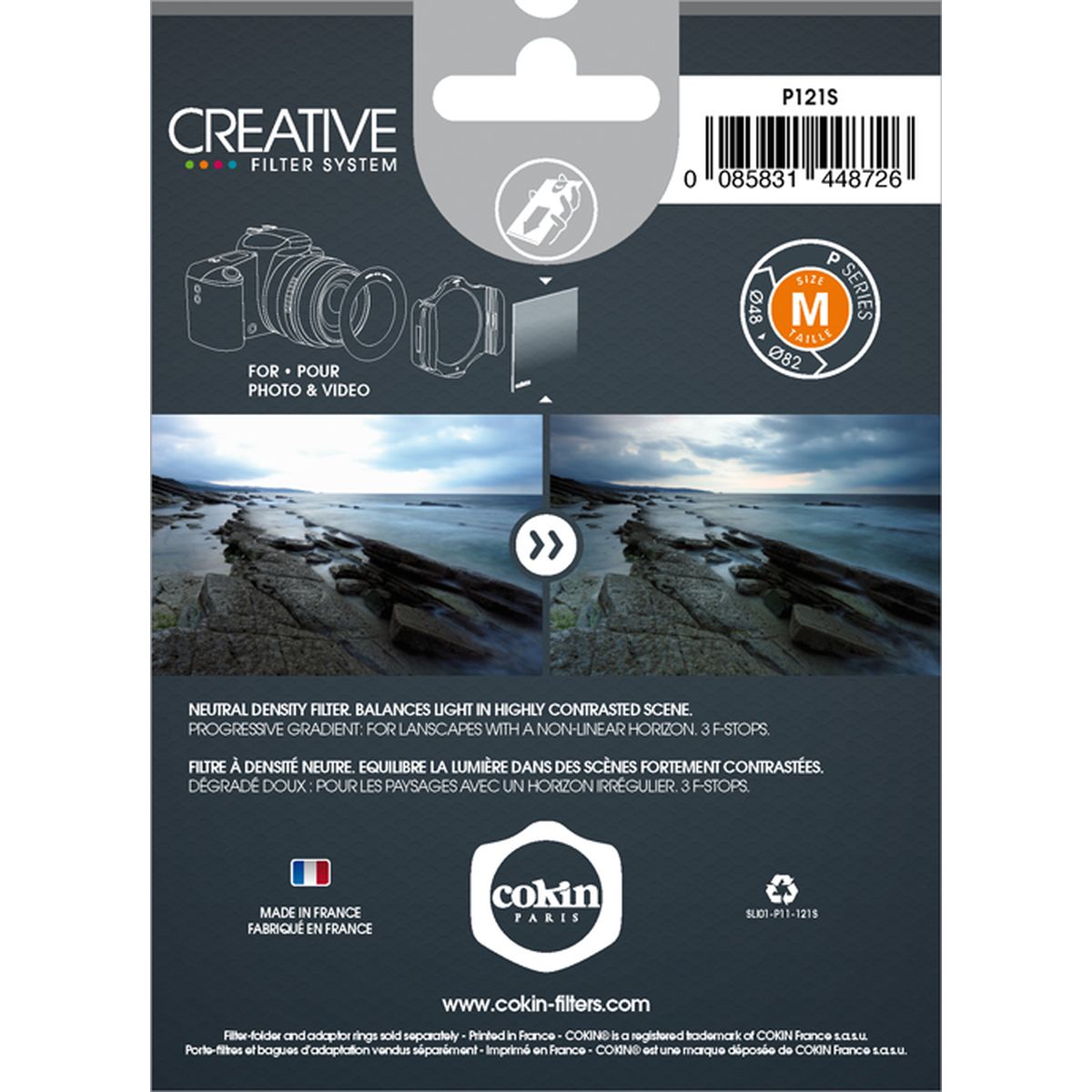 Cokin Filter P121S Neutral Grey G2-SOFT (ND8) (0.9)