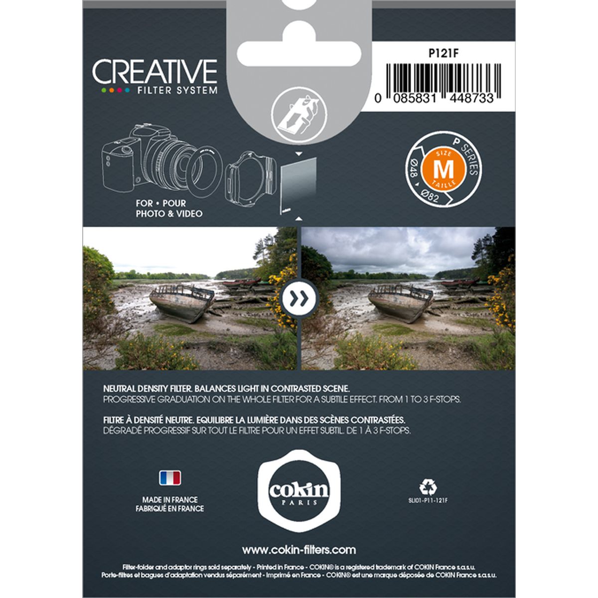 Cokin Filter P121F Neutral Grey G2-FULL (ND8) (0.9)