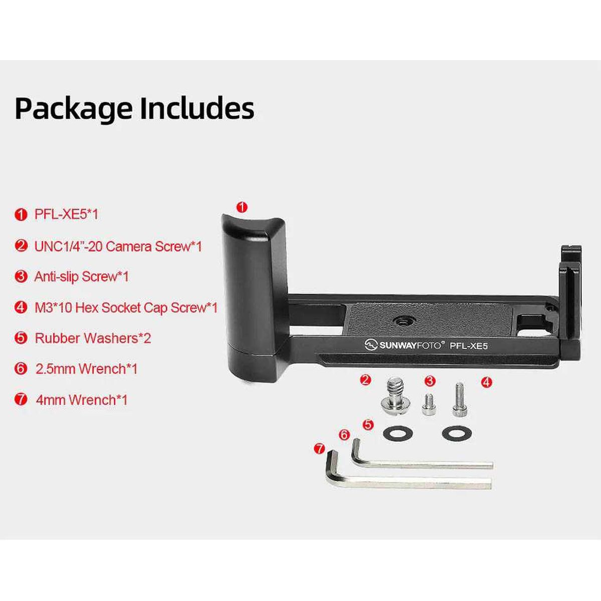 Sunwayfoto L-Plaat / L-Bracket Fujifilm X-E5 (PFL-XE5) - image 4 of 5
