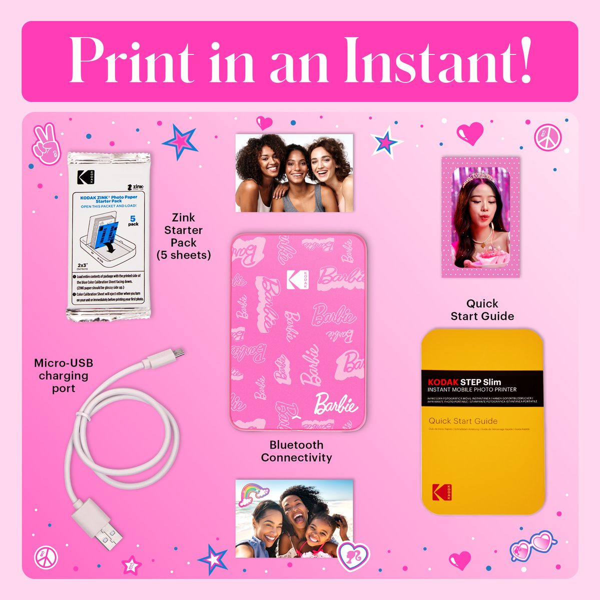Kodak Step Printer Slim Barbie Printer 2 - image 2 of 5
