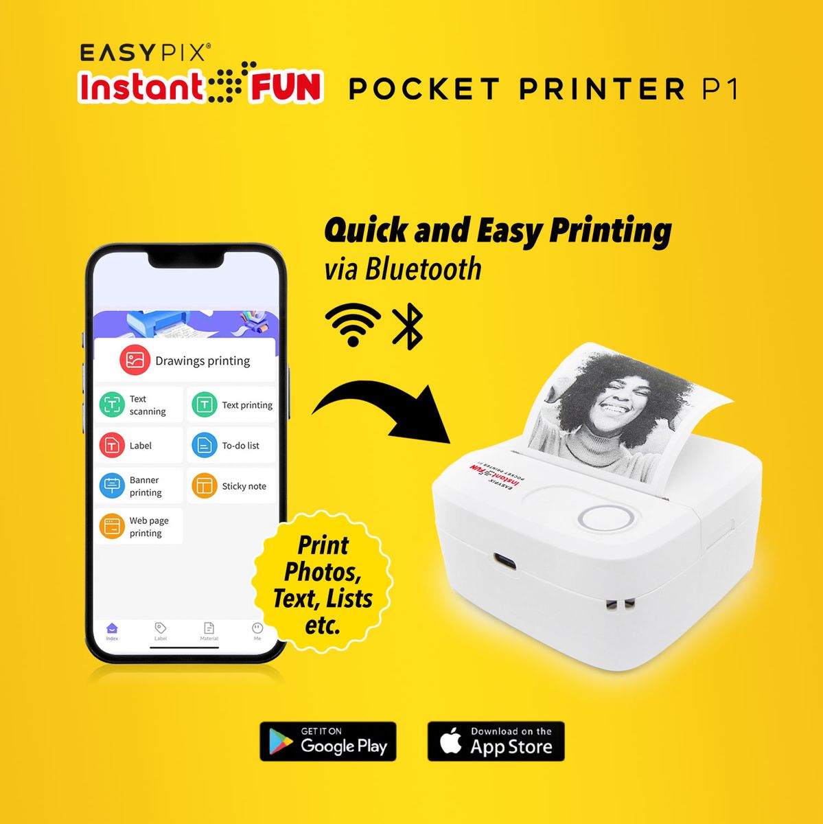 Easypix Instant Fun Pocket Printer P1 - image 2 of 5