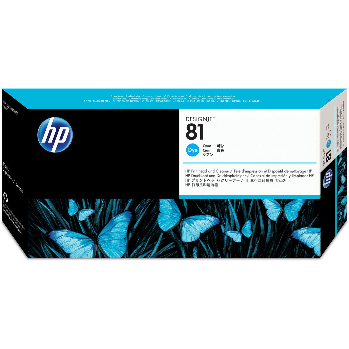HP 81 Print Head Cyan SC Dye C4951A