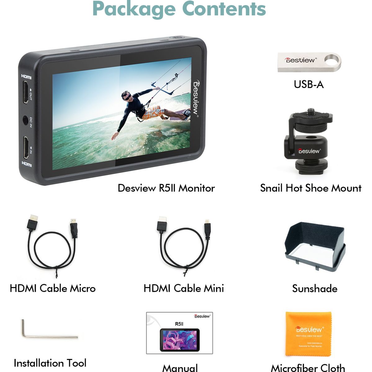 DESVIEW R5II 5.5 inch On Camera Monitor