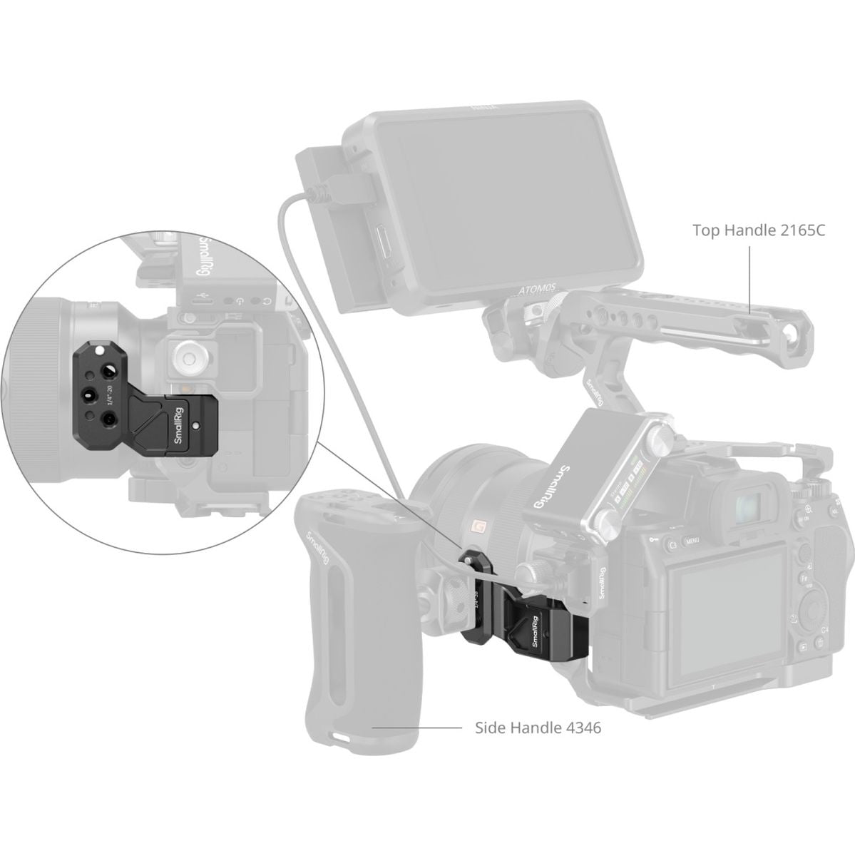 SmallRig 4458 Side Handle Extension Adapter Part w/ Nato Clamp - image 4 of 5