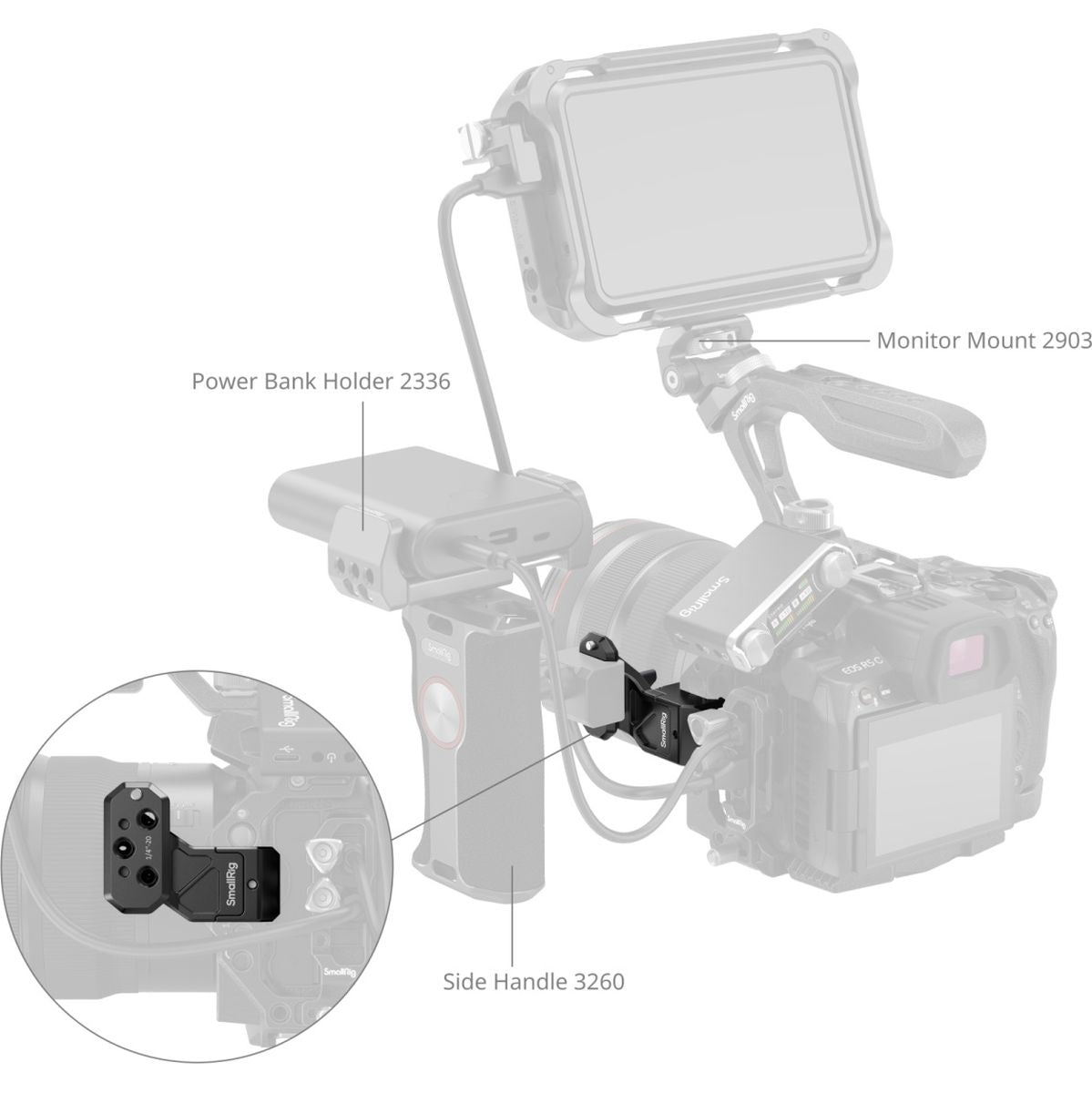 SmallRig 4458 Side Handle Extension Adapter Part w/ Nato Clamp - image 5 of 5
