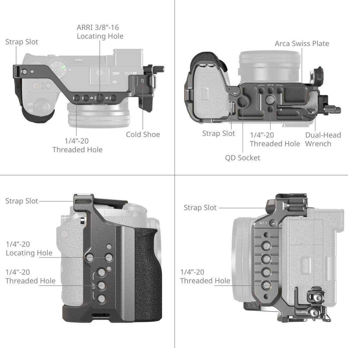 SmallRig 5060 Hawklock Quick Release Cage Kit For Sony Alpha 6700 - image 4 of 4