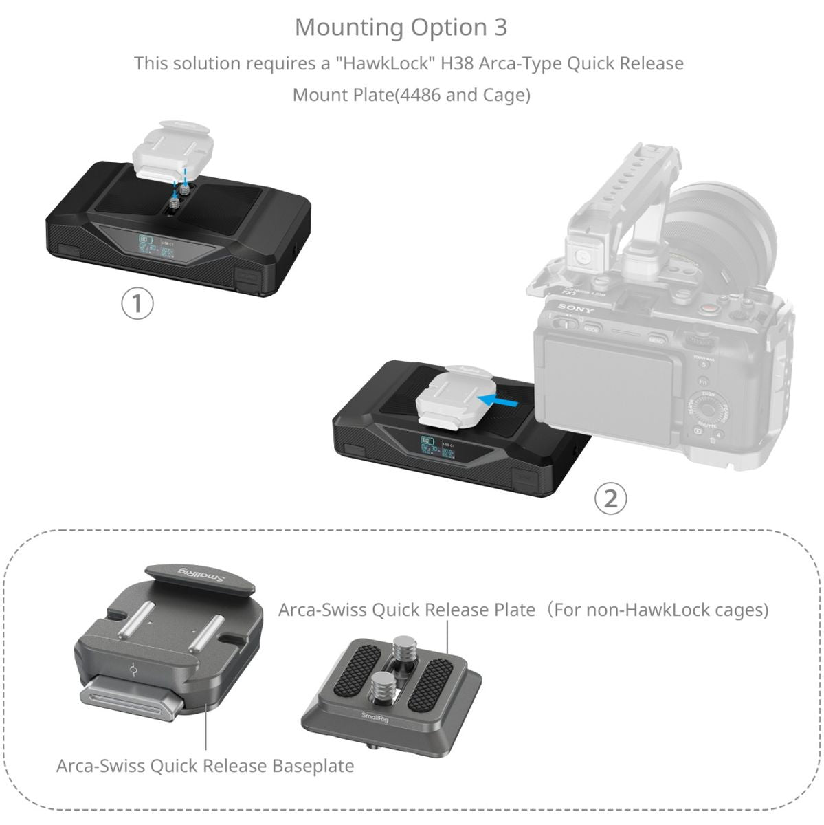 SmallRig 4826 CB75 Camera Base Battery