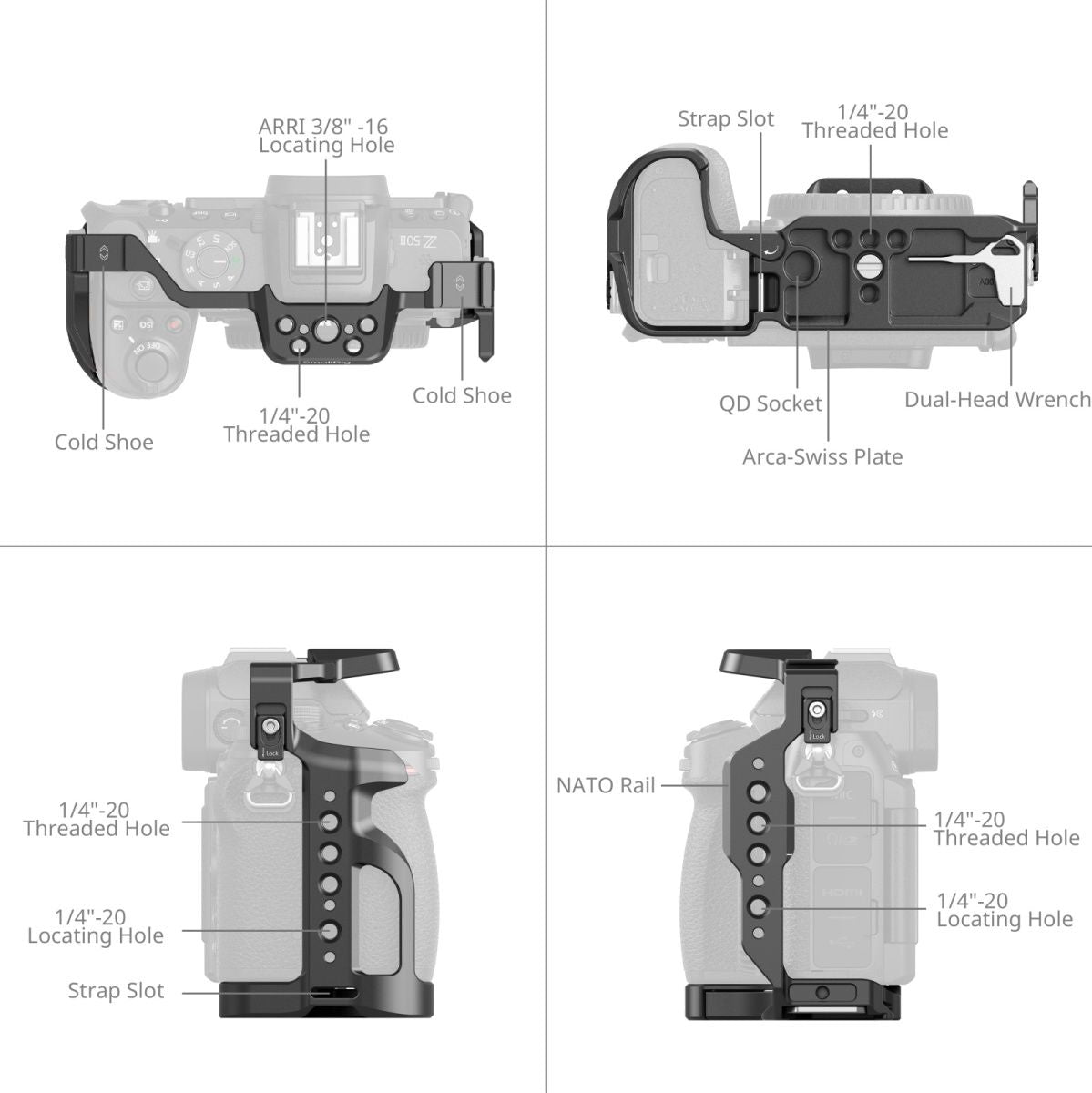 SmallRig 4980B Cage For Nikon Z50II - image 3 of 5