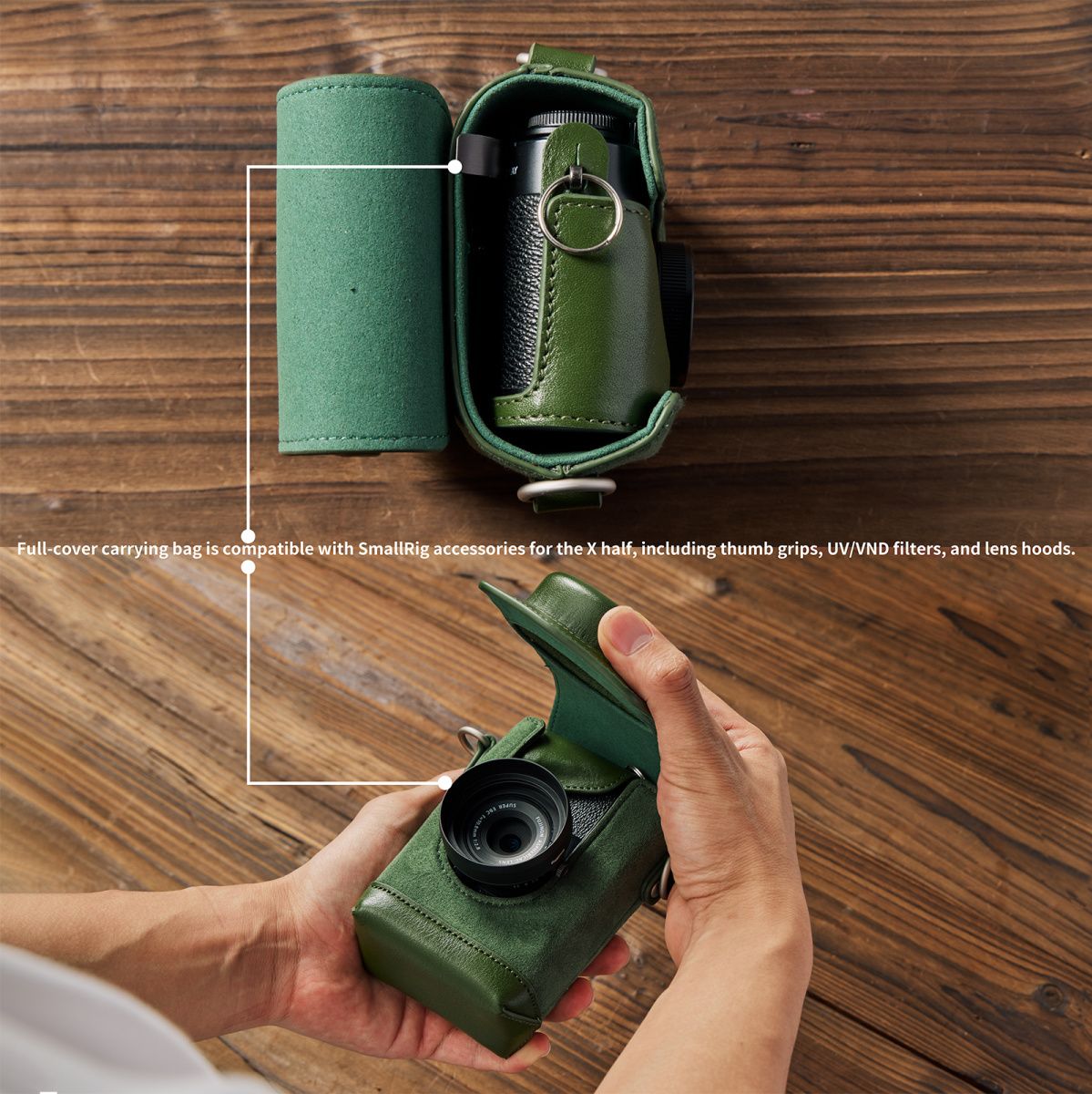 SmallRig 5220 Leather Case Kit For Fujifilm X Half (Green)