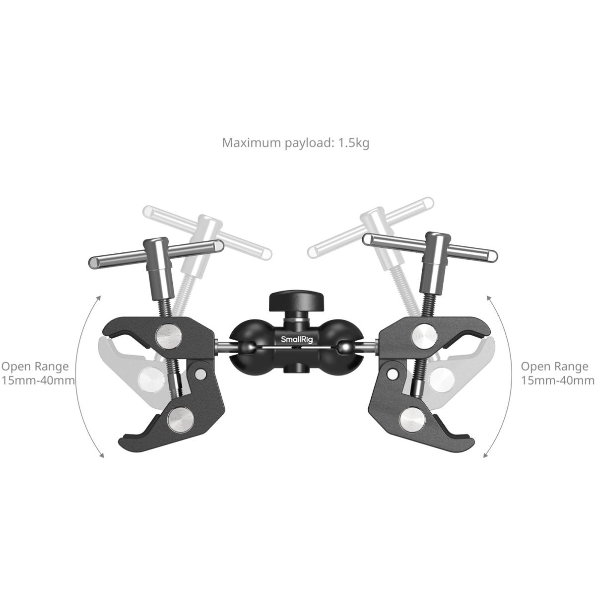 SmallRig 5331 Double Head Crab-Shaped Clamp