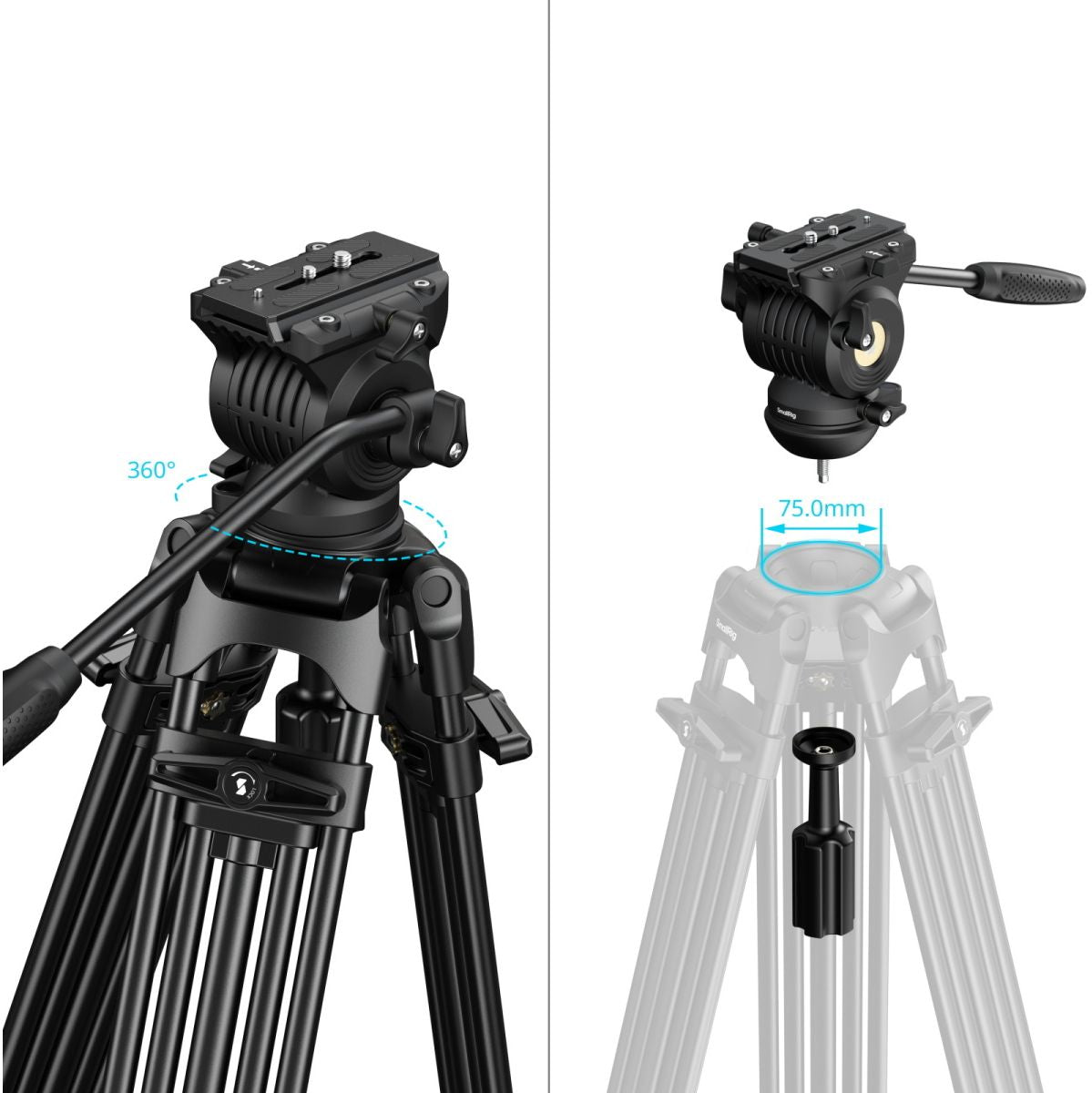 SmallRig 5442 FSD14 Freespeed Heavy-Duty Aluminum Alloy Tripod