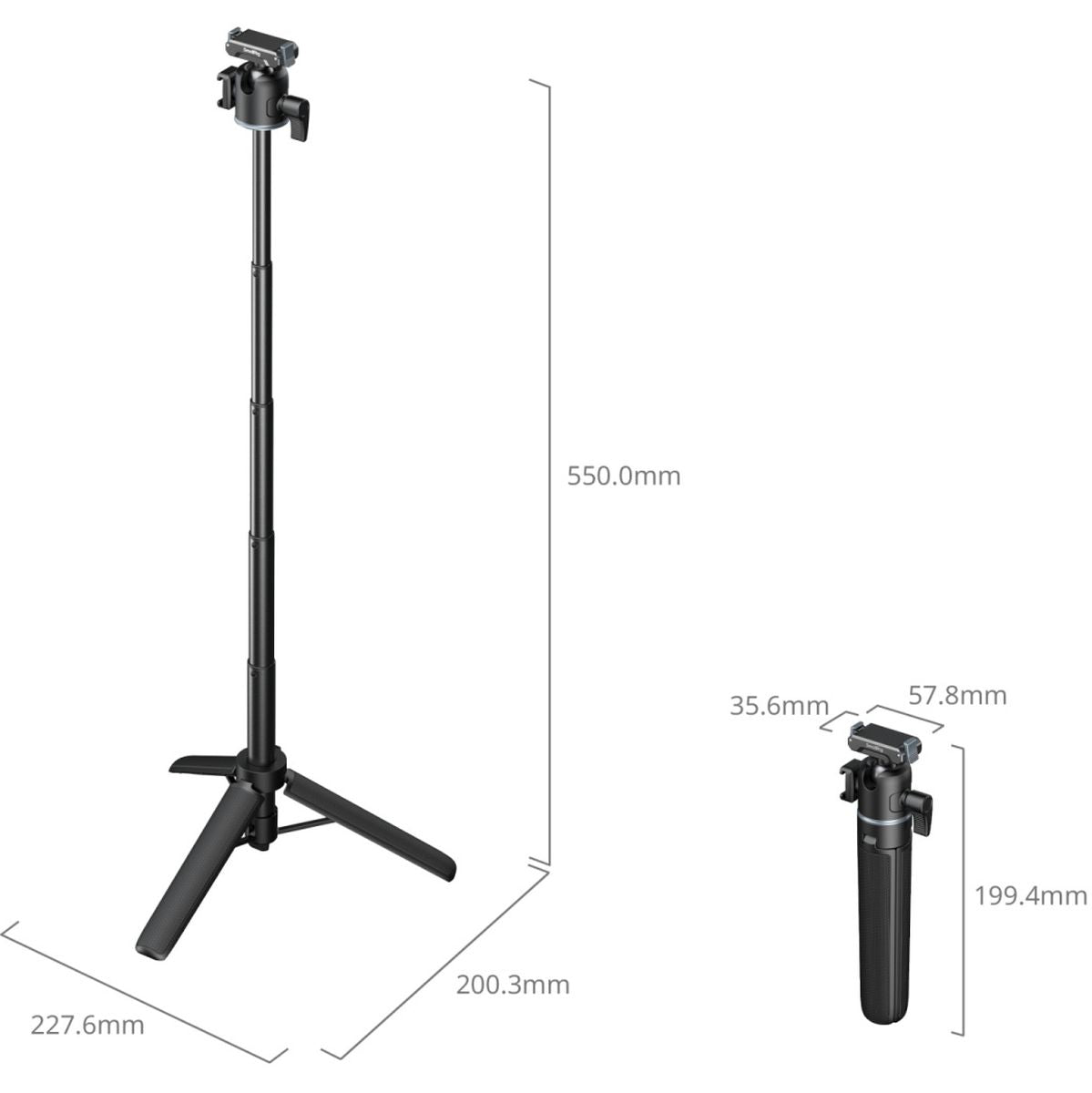 SmallRig 5435 Grip-Tripod For Action Cameras