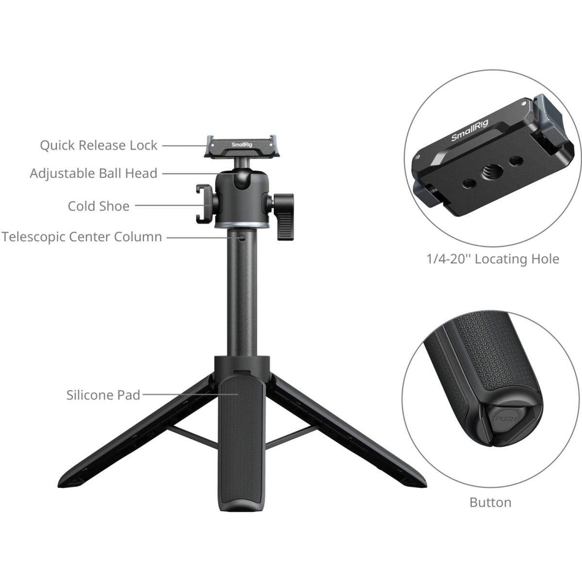 SmallRig 5435 Grip-Tripod For Action Cameras