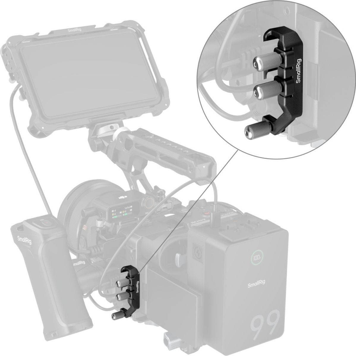 SmallRig 5592 USB-C & Multi Cable Clamp For Cages For Sony FX2