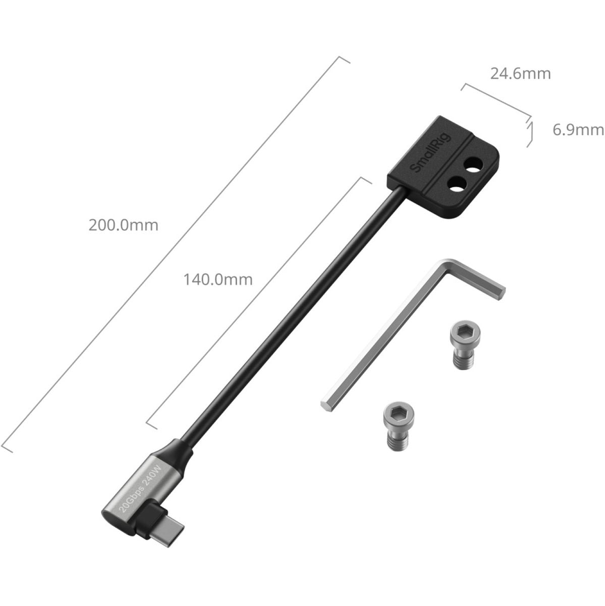 SmallRig 5595 USB-C Data Cable (Male To Female)