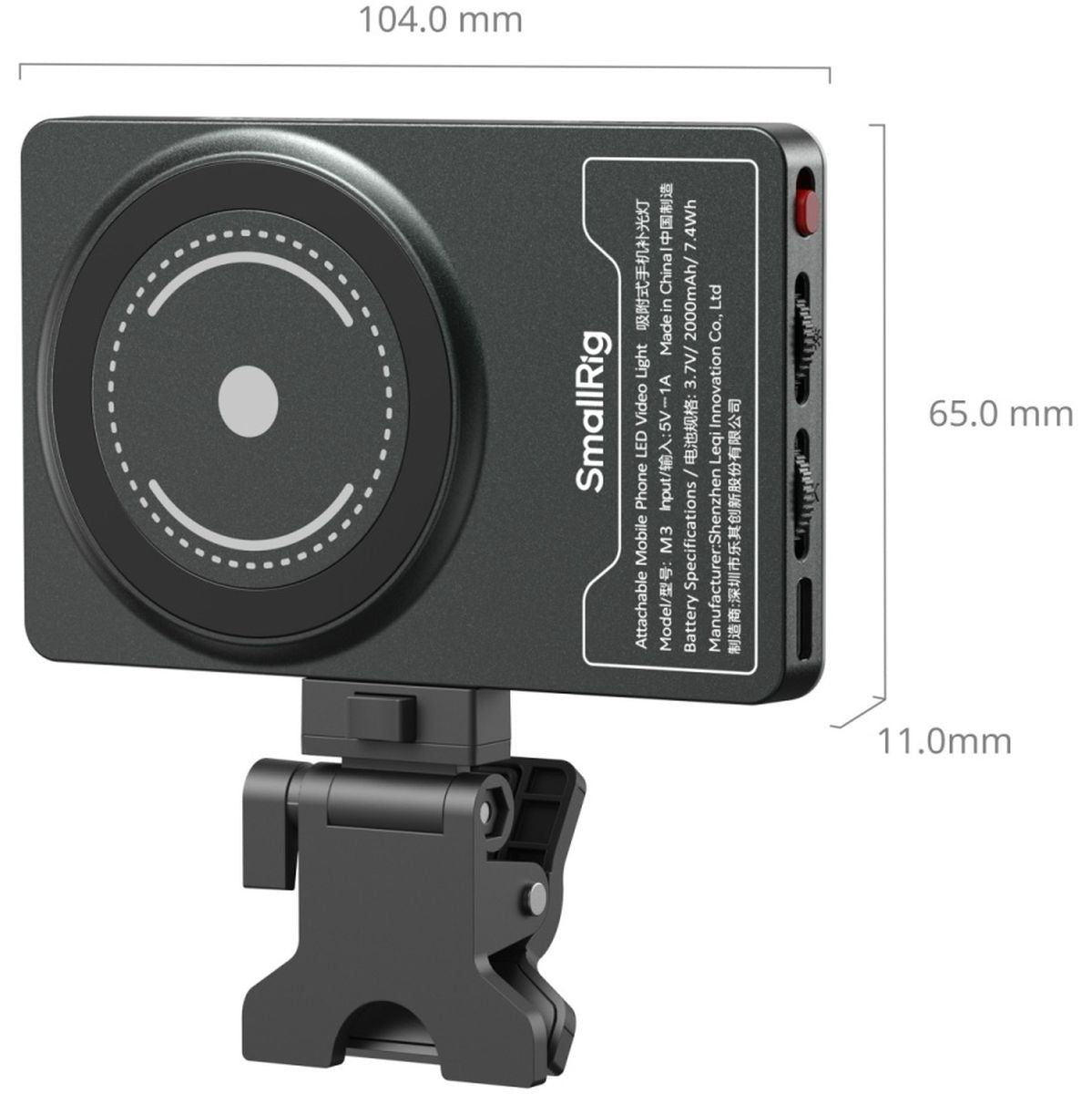 SmallRig 5505 M3 Attachable Mobile Phone LED Video Light (Ink Blue)
