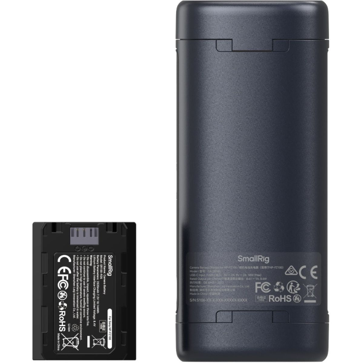 SmallRig 5696 Portable Charger Case Kit For NP-FZ100 Batteries