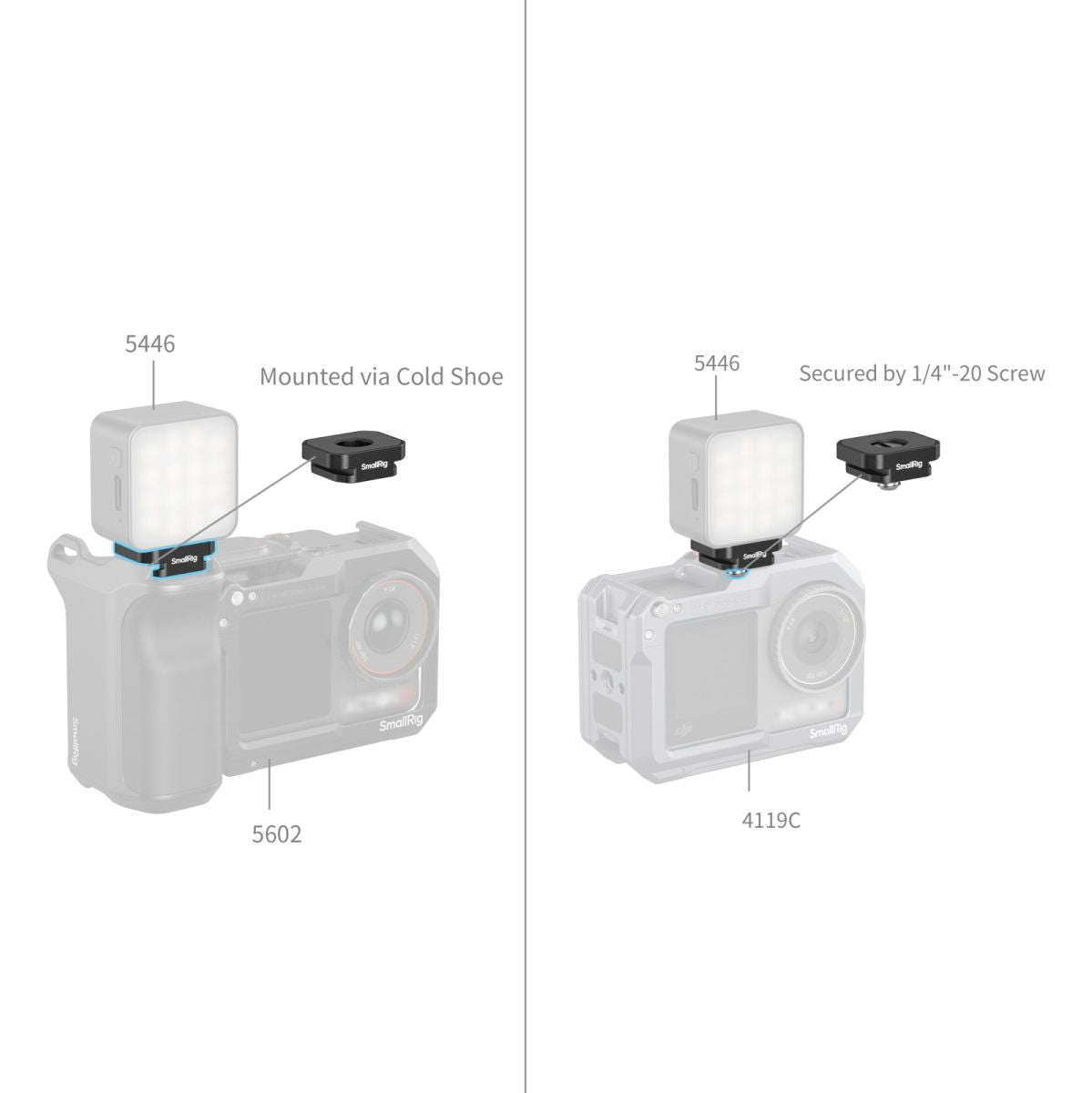 SmallRig 5472 Mount Plate w/ Cold Shoe Mount (4pcs) - image 4 of 5