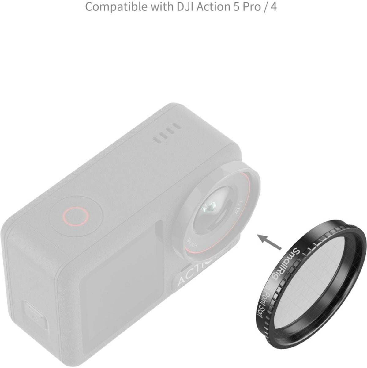 SmallRig 5839 Attachable Star Cross Filter (6 Points) For Osmo Action 5 Pro / 4