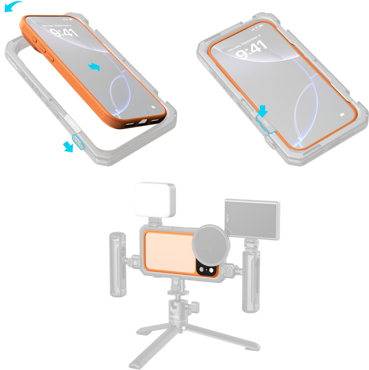 SmallRig 5795 Filmov Lightweight Bumper Case For iPhone 17 Pro Max Orange
