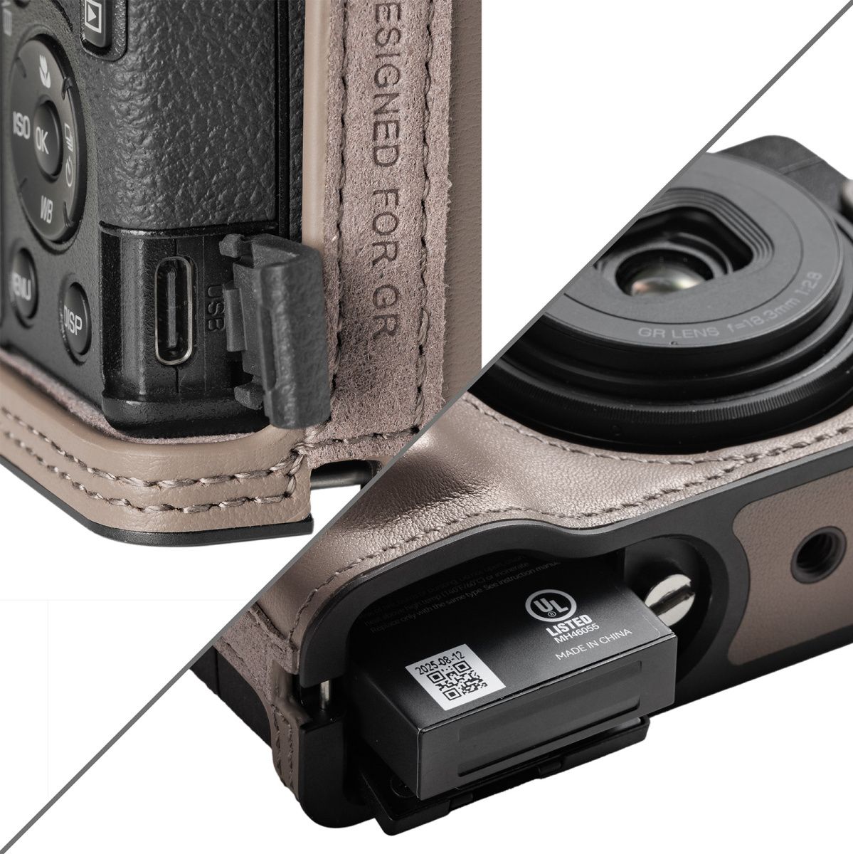SmallRig 5677 Leather Case Kit For Ricoh GR IV / III / Iiix / III / Iiix Grey