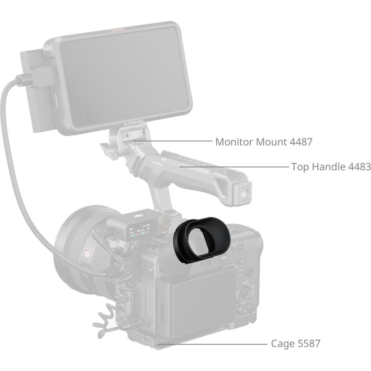 SmallRig 713 Horizontal-To-Vertical Camera Viewfinder Eyecup For Sony FX - image 5 of 5
