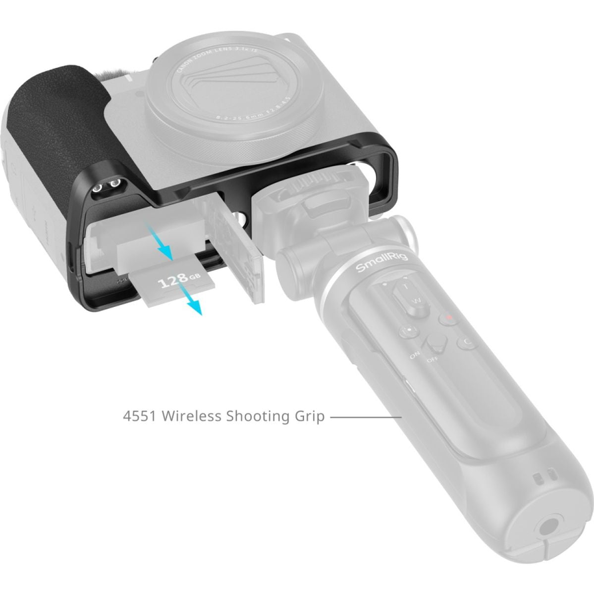 SmallRig 5808 L-Shaped Mount Plate w/ Handle For Canon PowerShot V1 (Black) - image 3 of 5