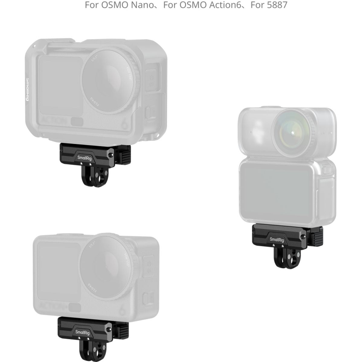 SmallRig 5890 Bidirectional Quick Release Folding Adapter Mount w/ 2-Prong - image 3 of 5