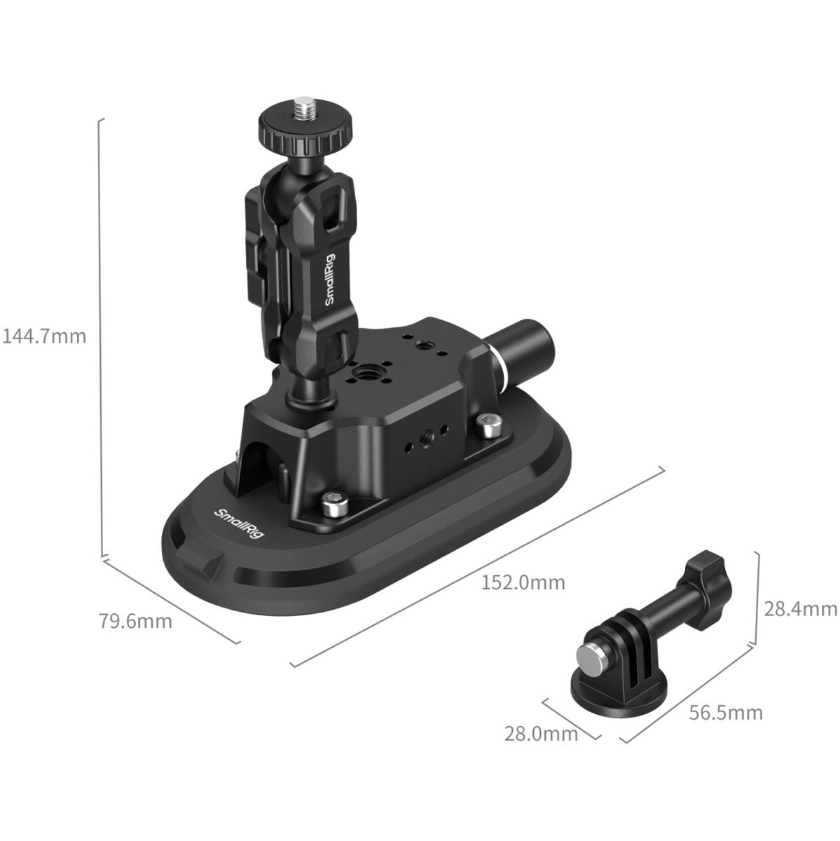 SmallRig 842 3 × 6 Car Suction Support For Action Camera - image 4 of 5