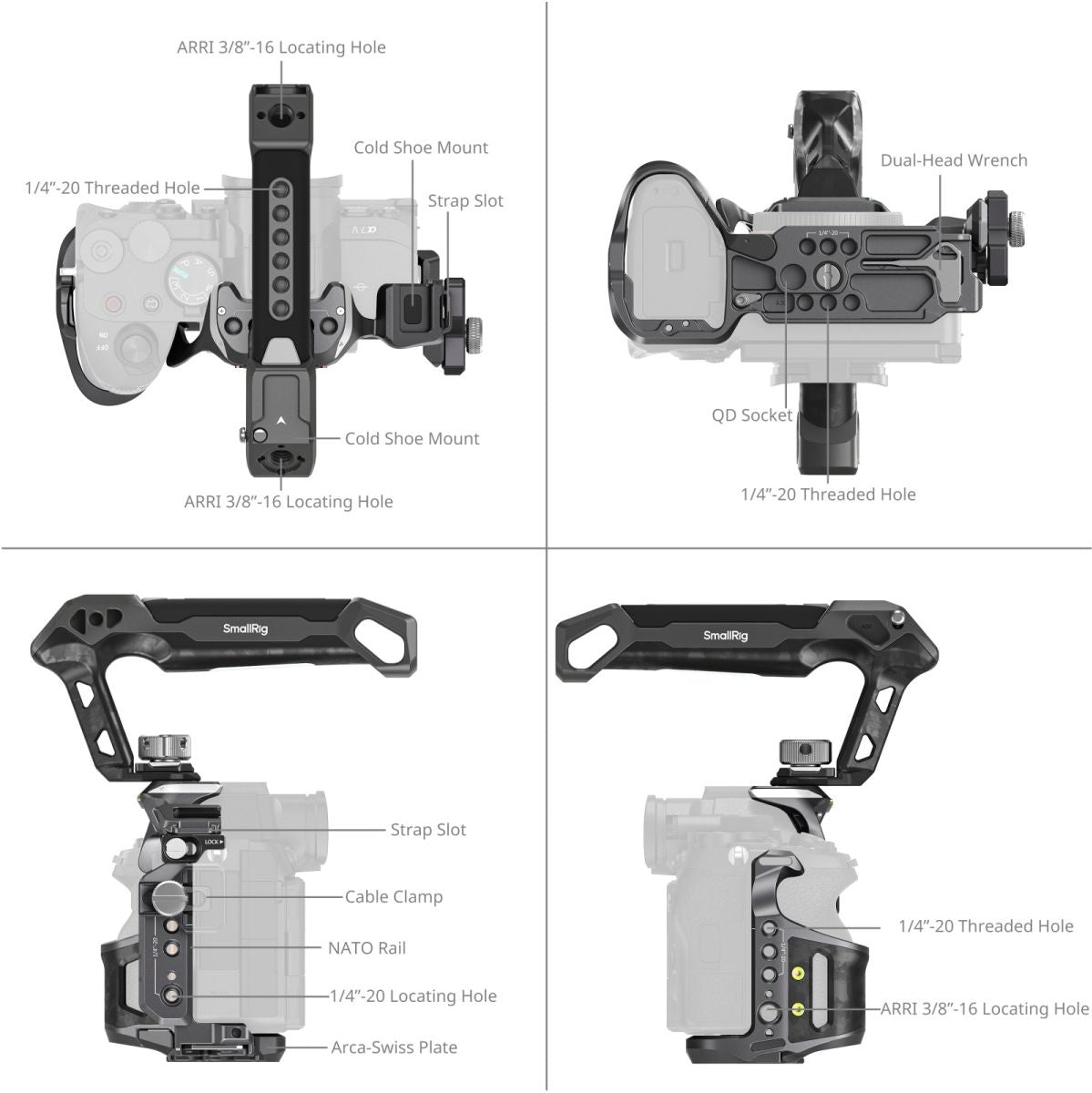 SmallRig 6030 Rhinoceros Cage Kit For Sony Alpha 7 V / 7R V / 7 IV
