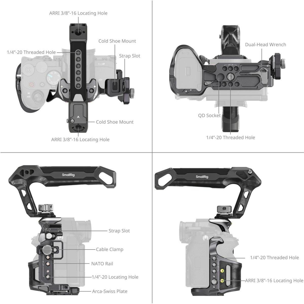 SmallRig 6031 Advanced Rhinoceros Cage Kit For Sony Alpha 7 V / 7R V / 7 IV