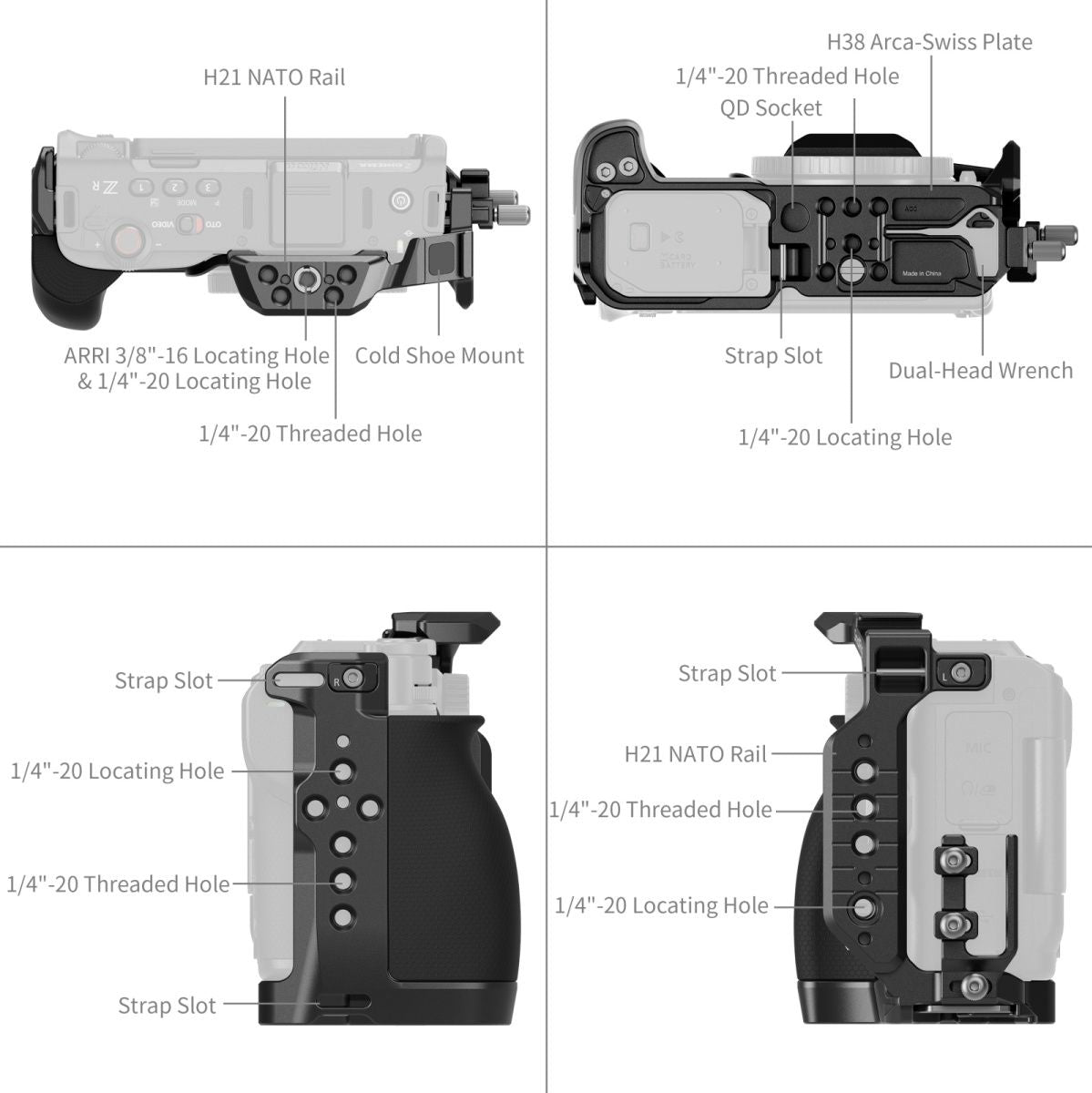 SmallRig 6113 Hawklock Quick Release Cage Kit For Nikon ZR
