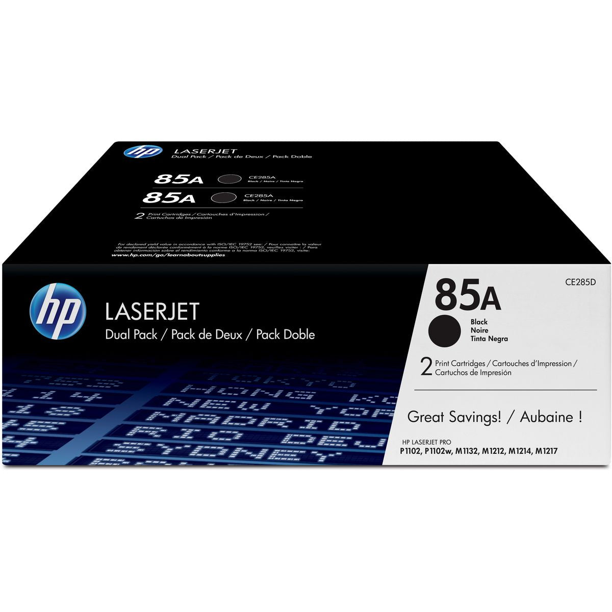HP 85A LaserJet Cartridge Black SC 2-pack CE285AD