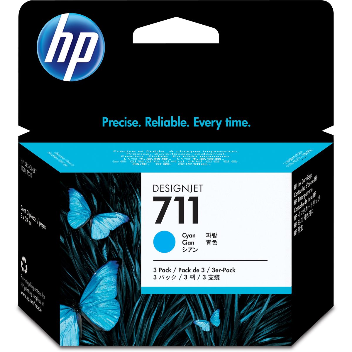 HP 711 Cyan SC 3-pack CZ134A