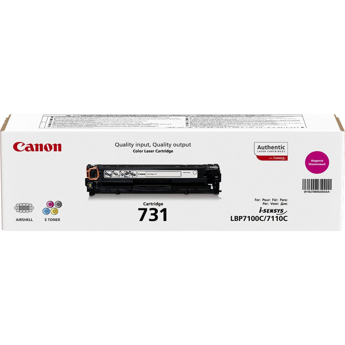 Canon 731-m Toner Cartridge Magenta Standard Capacity 1.500 P