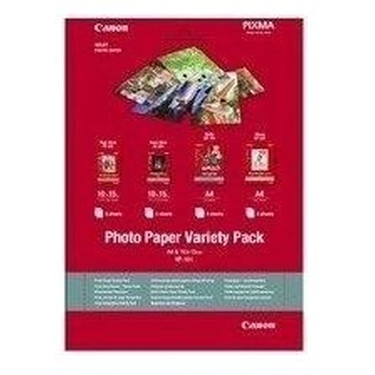 Canon VP-101 Photo Paper Variety Pack A4 & 10 X15cm