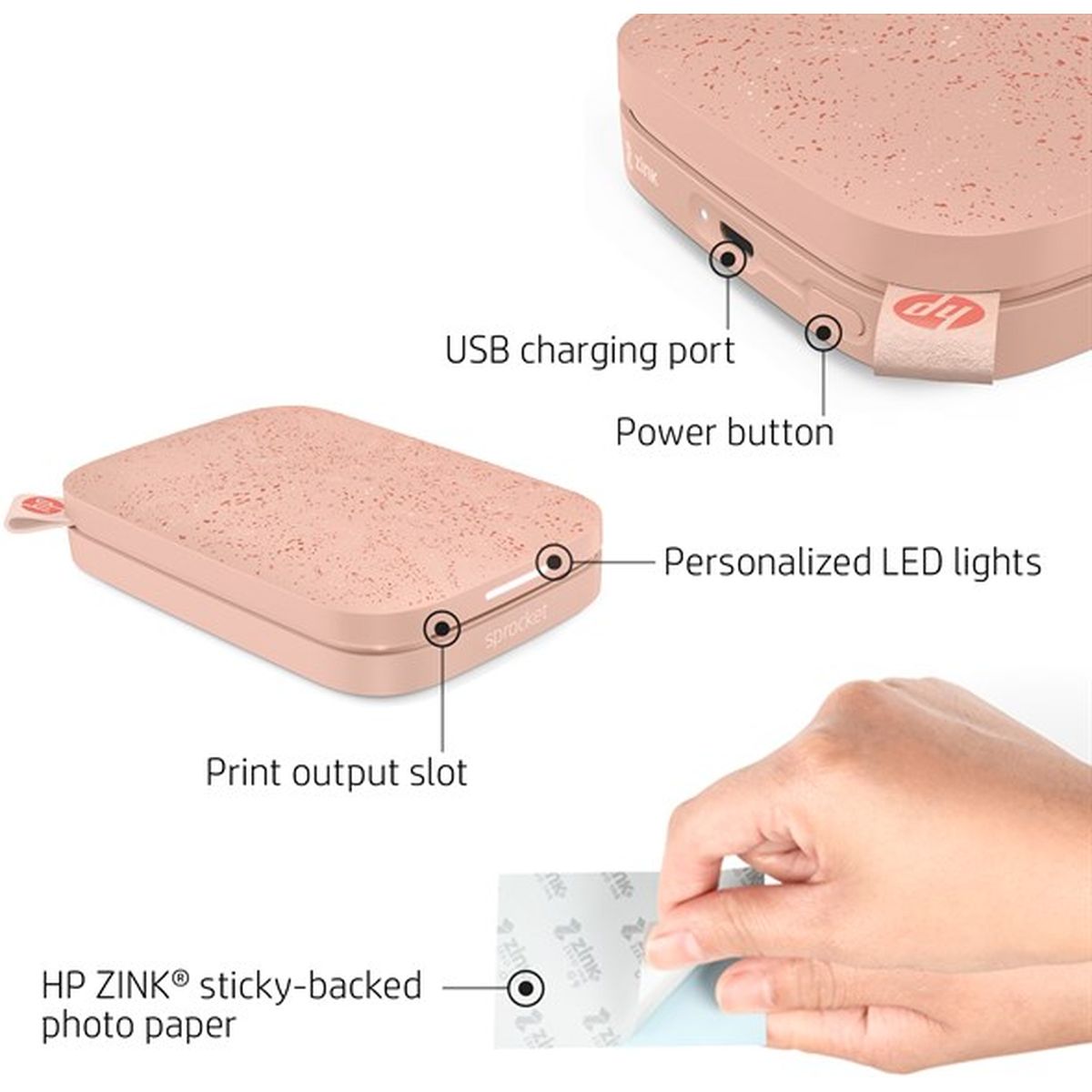 HP Sprocket Pink
