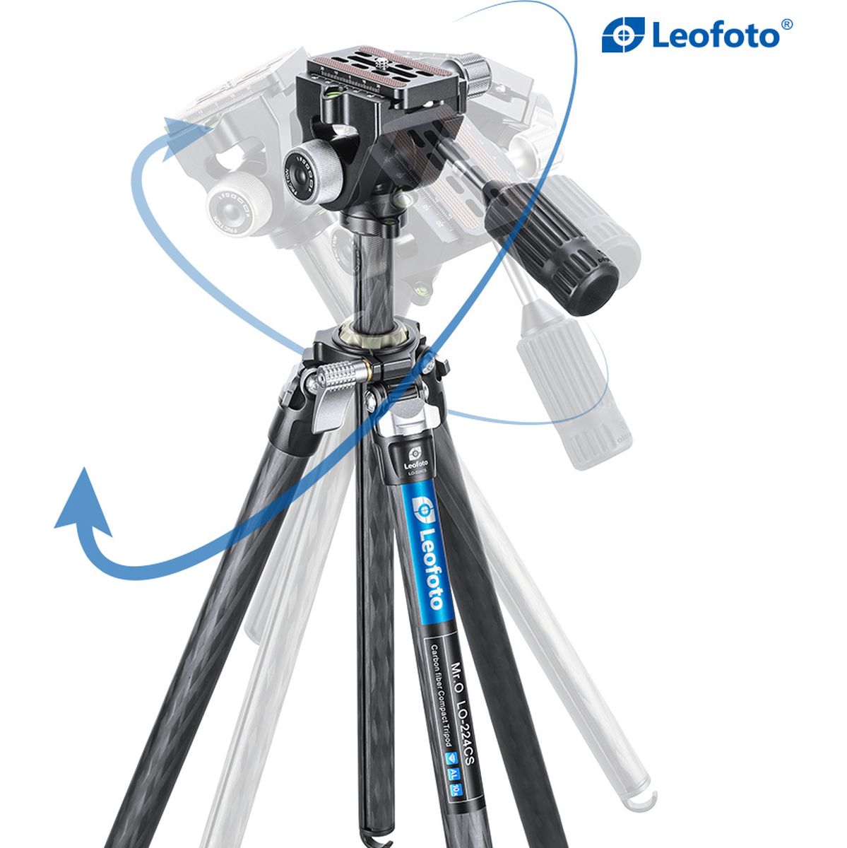 Leofoto Lo-224CS+SW-02 CNC Tripod Hard Anodize - image 2 of 5