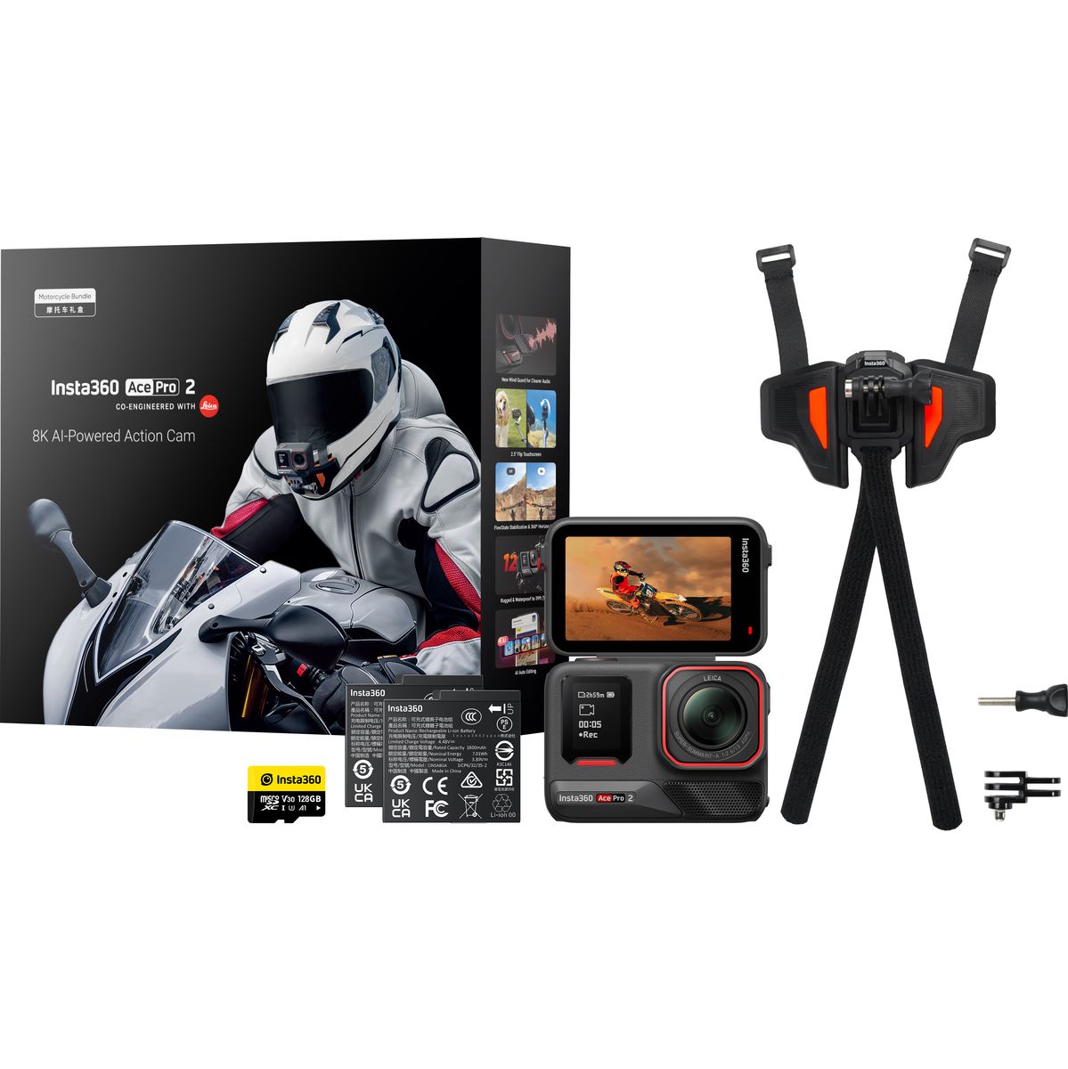 Insta360 Ace Pro 2 Motorcycle Bundle