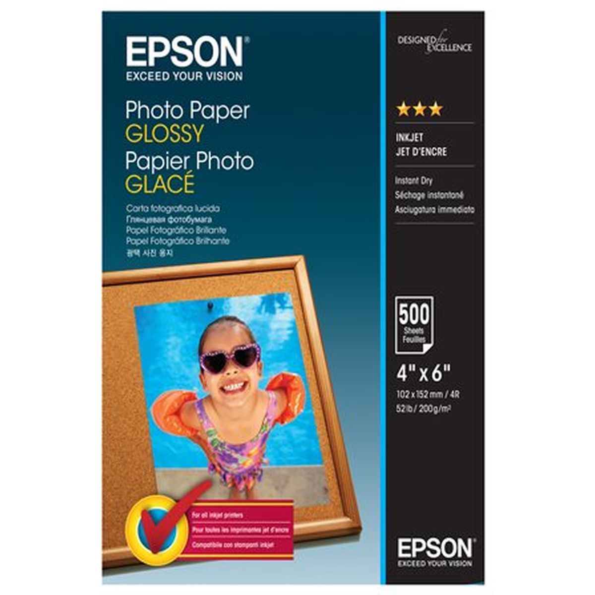Epson S042549 Photo Paper Glossy 10x15cm 500 Vellen