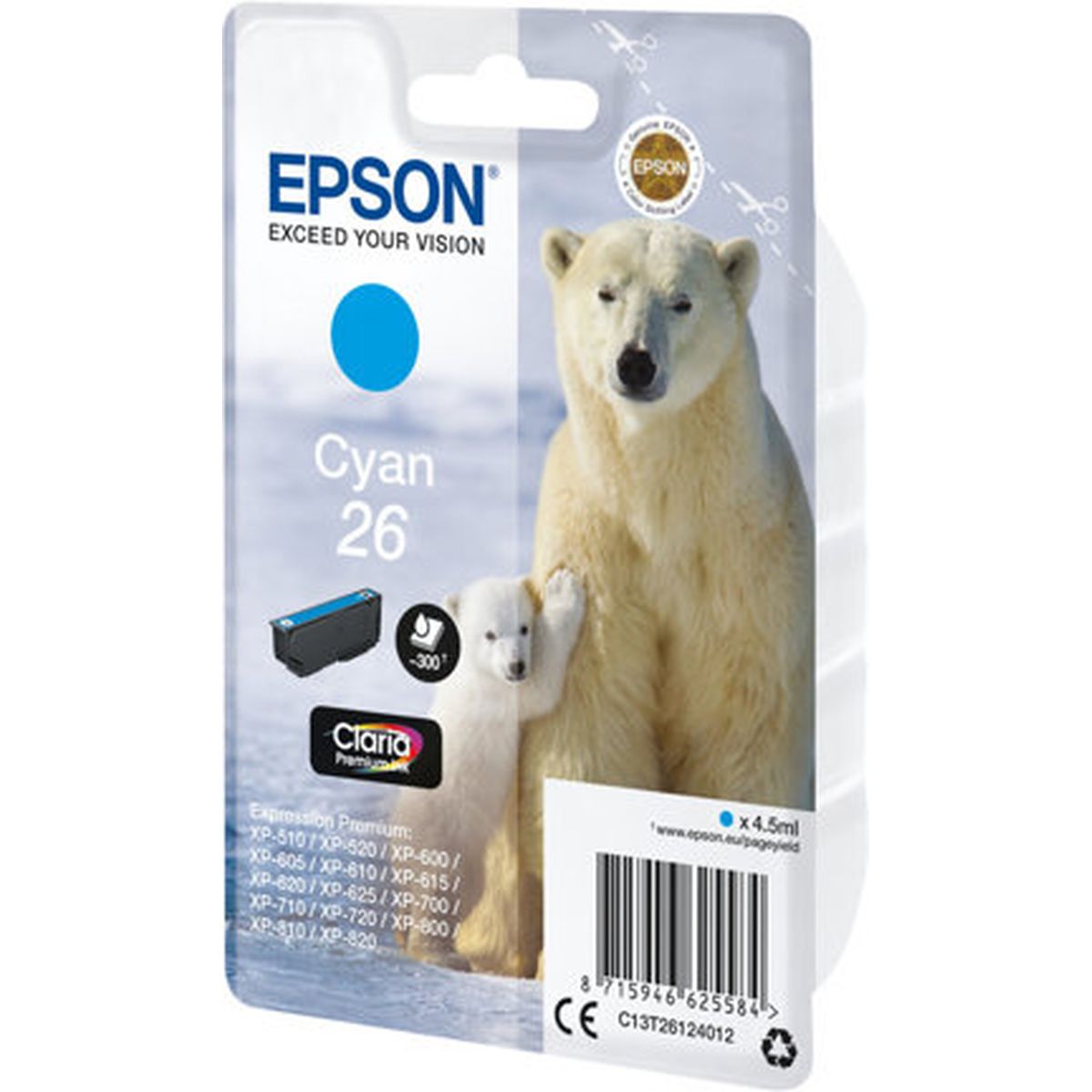 Epson 26 Cyan SC RF-AM Blis T26124022 - image 2 of 2