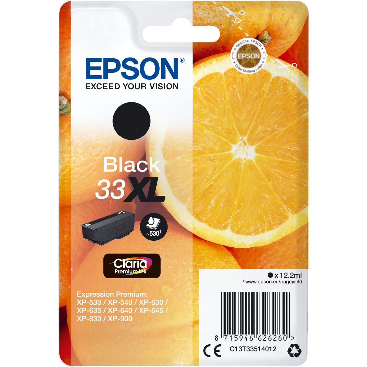 Epson 33XL Oranges Claria Premium Black