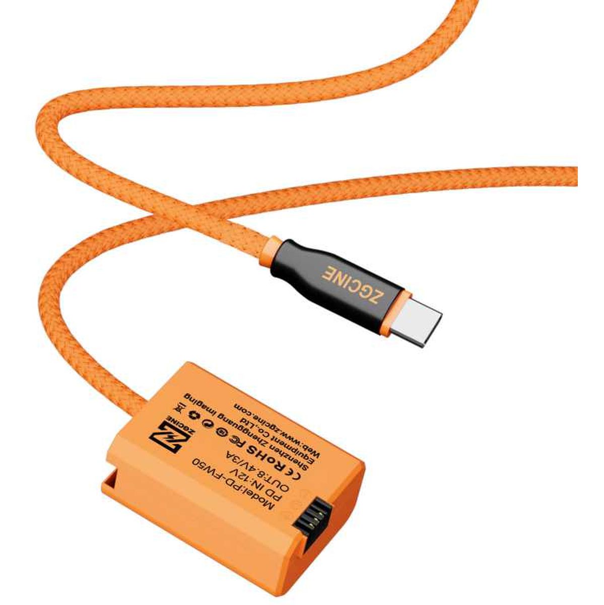 ZGCINE USB-C To NP-FW50 Dummy Battery Cable (PD-FW50)