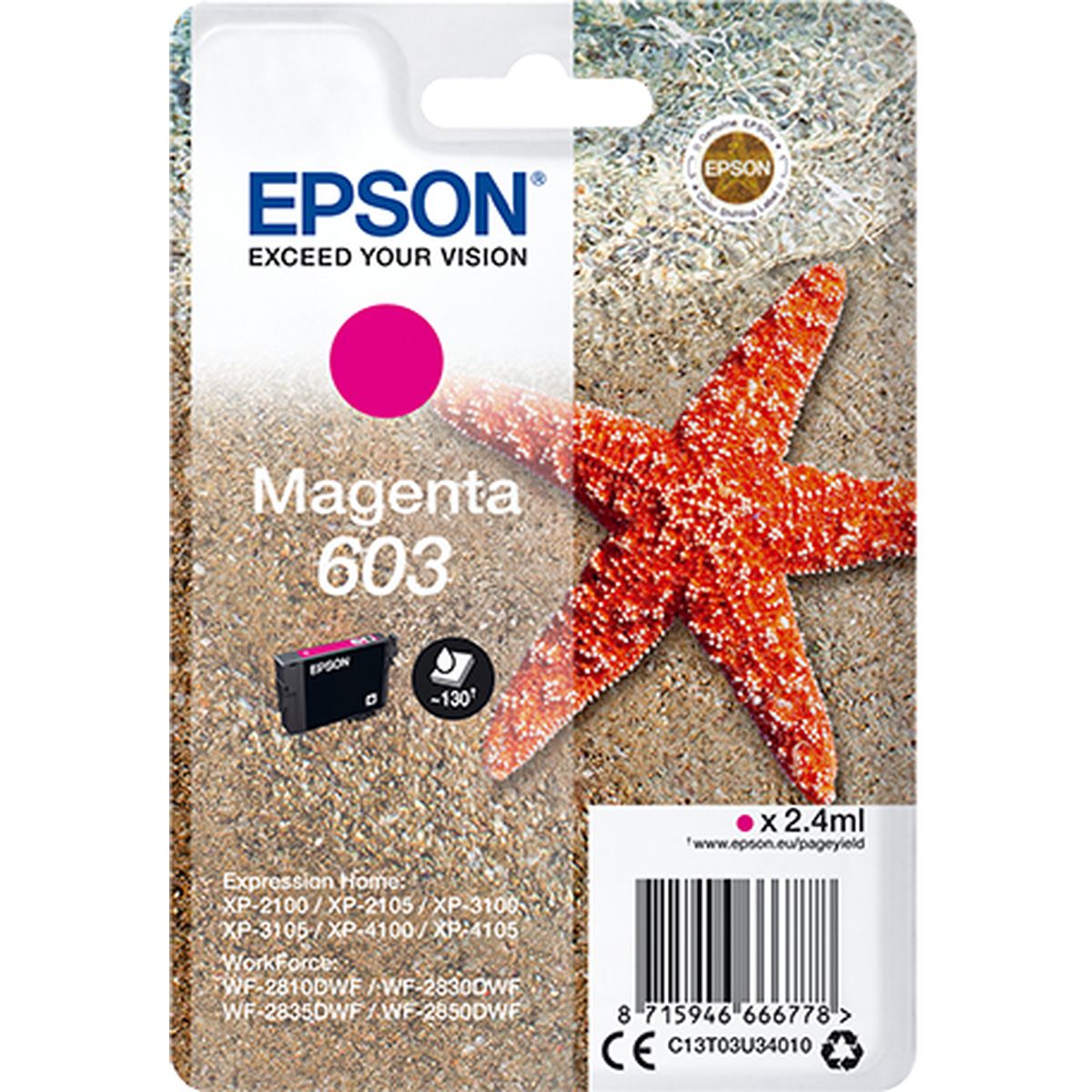 Epson Singlepack Magenta 603 Ink