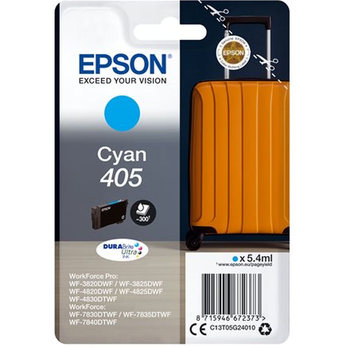 Epson Singlepack Cyan 405 DuraBrite