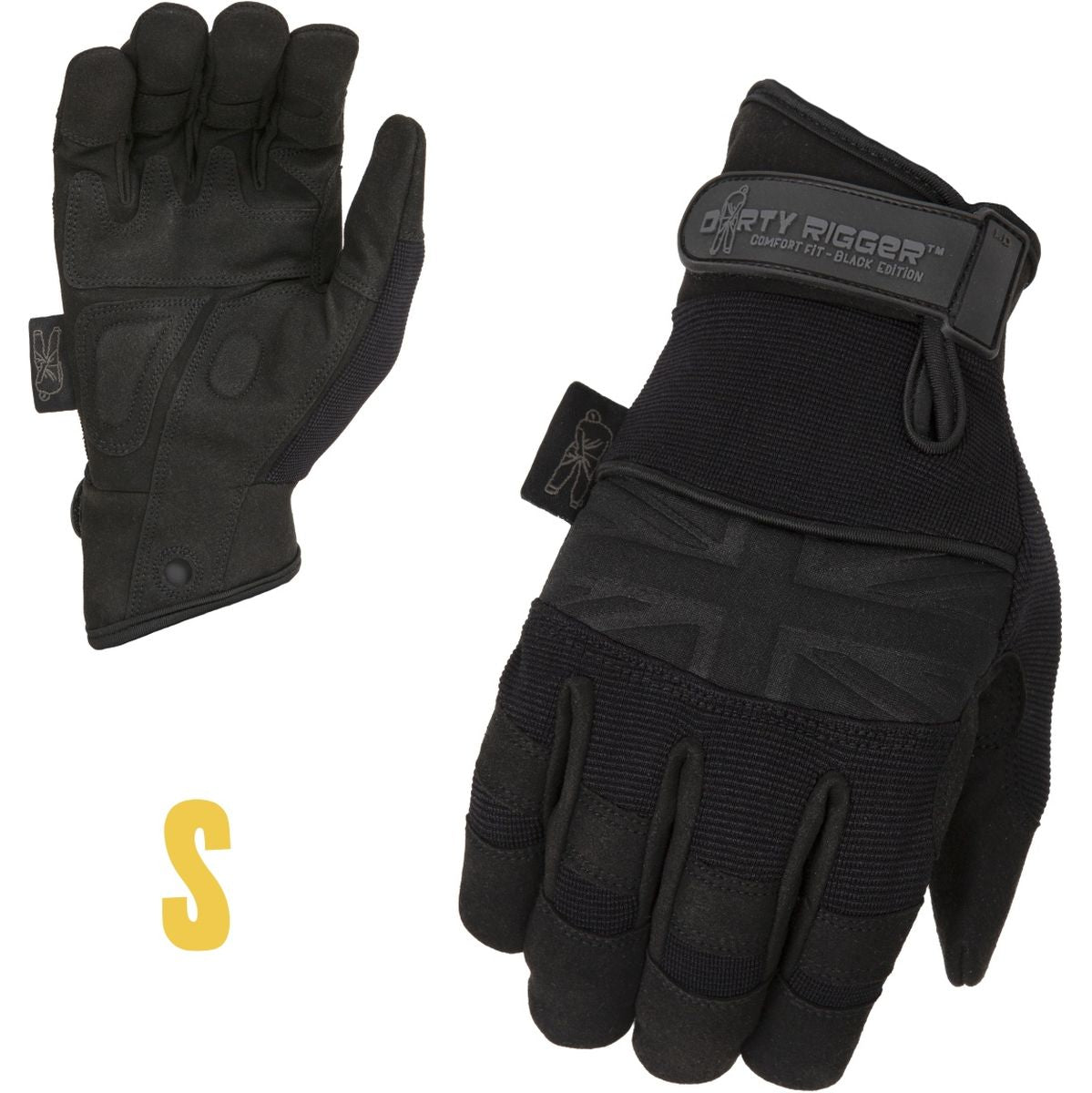 Dirty Rigger Comfort Fit Rigger Glove – Black Edition S
