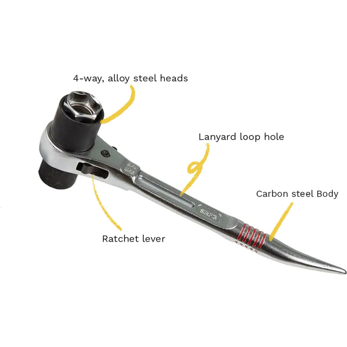 Dirty Rigger 4-IN-1 Podger Ratchet (Imperial)