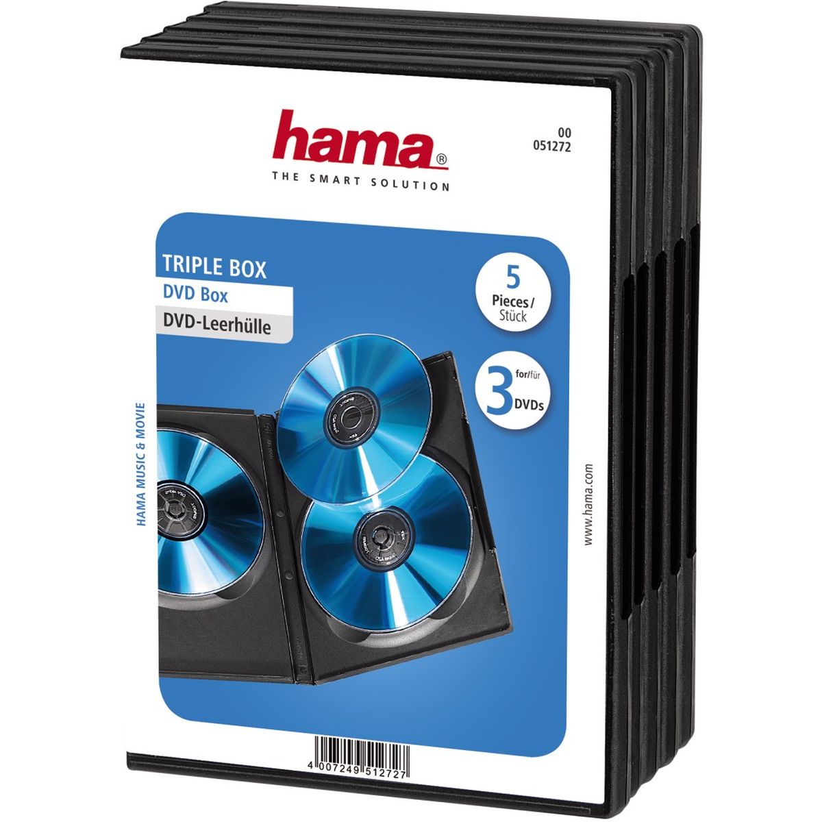 Hama DVD Doosje 3 Pieces 5-pack Black